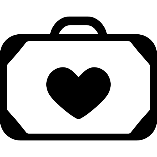 luggages clipart heart