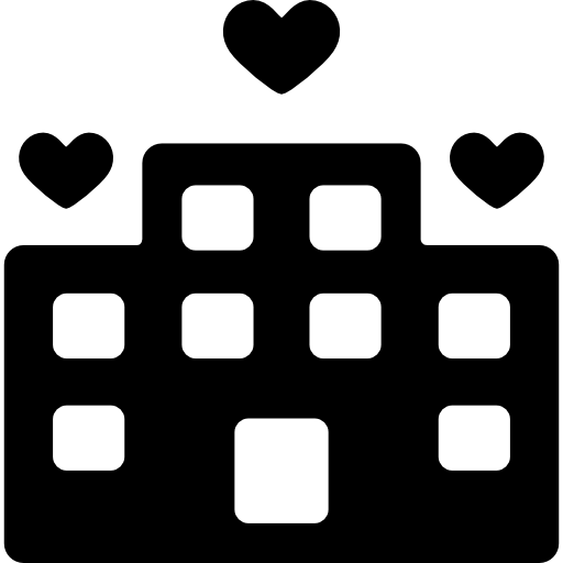 hotel com corações grátis ícone