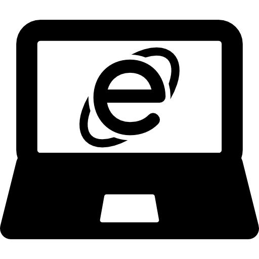 Logo de internet explorer en el ordenador portátil | Icono Gratis