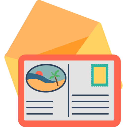 Postcard free icon