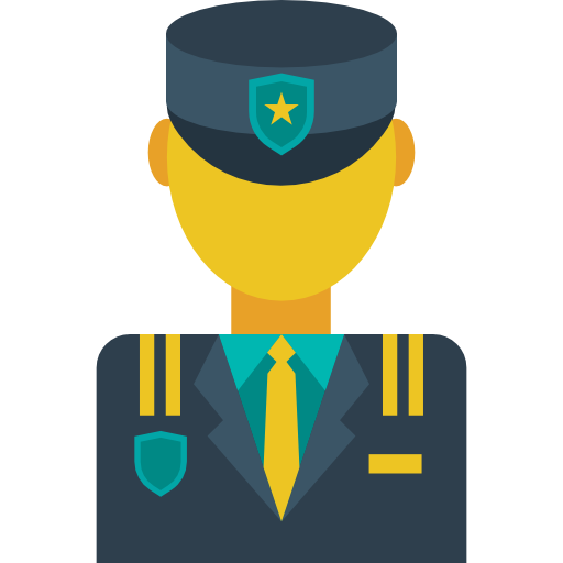 Icono de Guardia de seguridad Flaticons.com Lineal Color