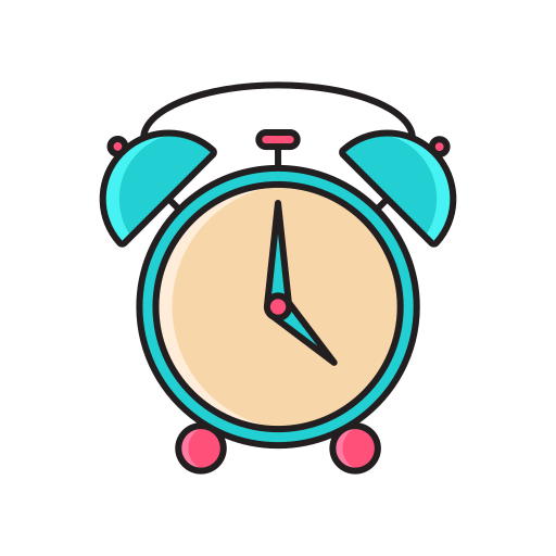 Alarm clock - Free time and date icons