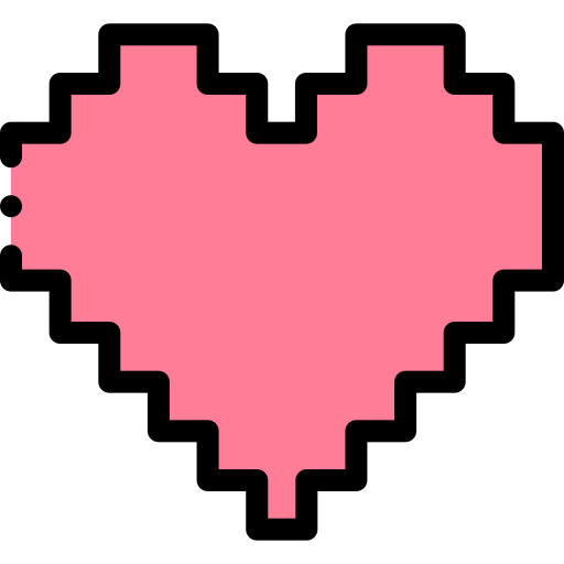 Online games love heart pixel connect Royalty Free Vector