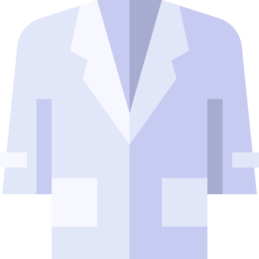 Lab coat Basic Straight Flat icon