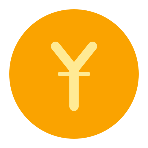 yen japonés icono gratis