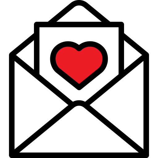 carta de amor icono gratis