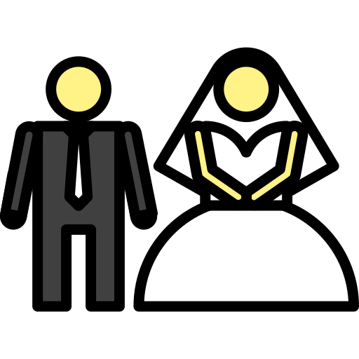 pareja de boda icono gratis