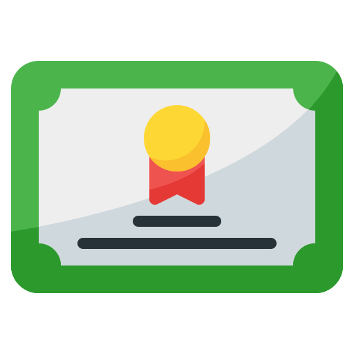 Certificate free icon