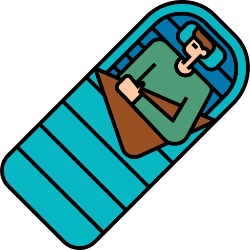 Sleeping bag free icon