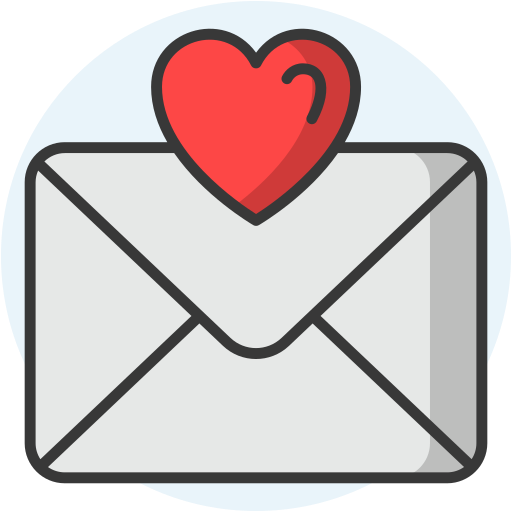 carta de amor icono gratis