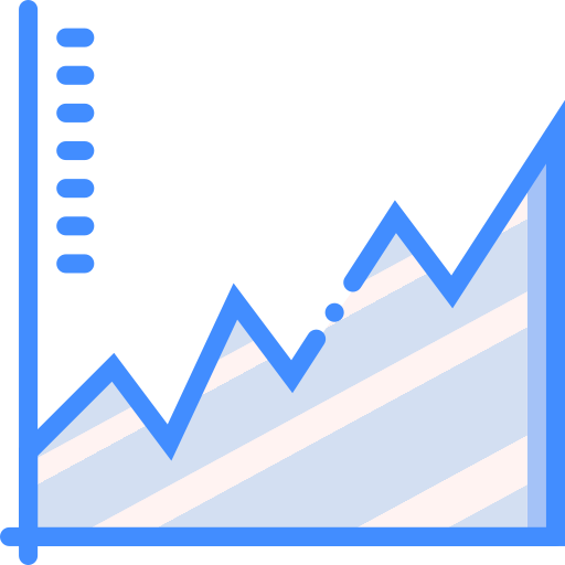 gráfico de líneas icono gratis