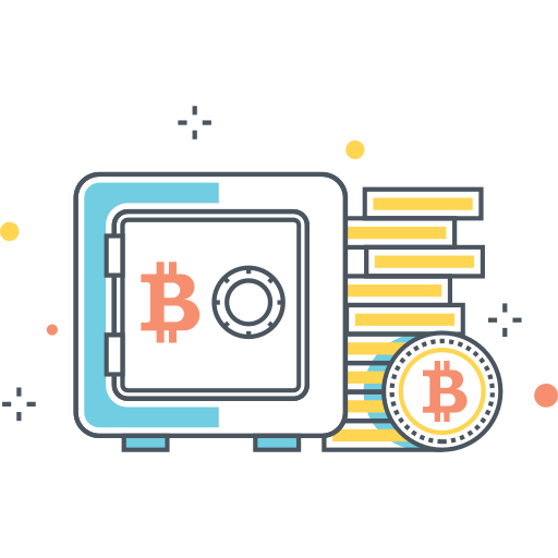 almacenamiento de bitcoins icono gratis