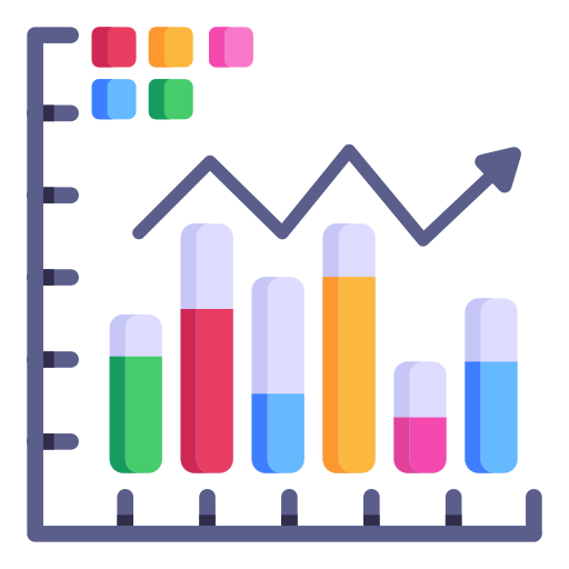 tabla de crecimiento icono gratis