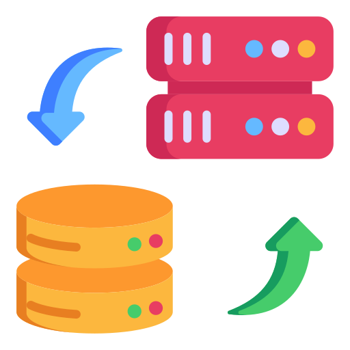 datos transaccionales icono gratis