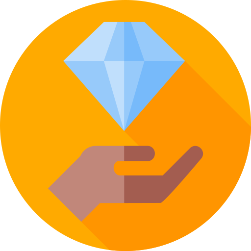 Diamond Flat Circular Flat icon