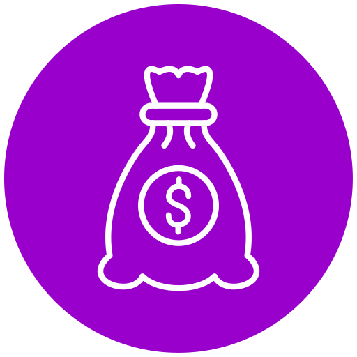 bolsa de dinero icono gratis