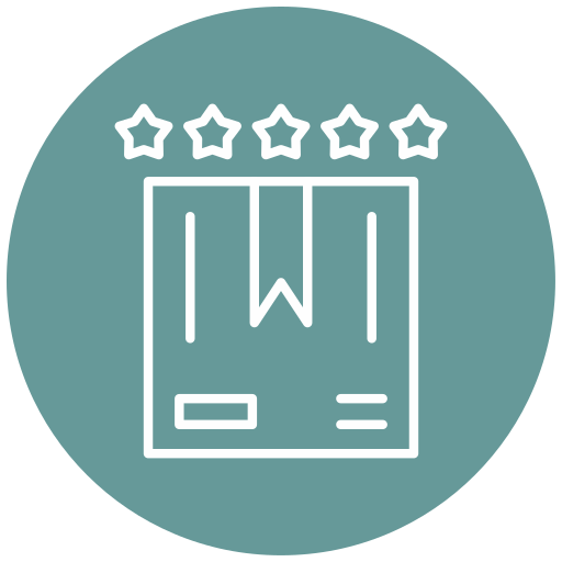 revision de producto icono gratis