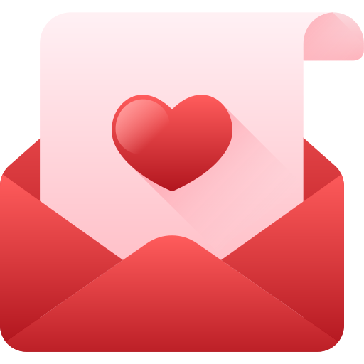 carta de amor icono gratis