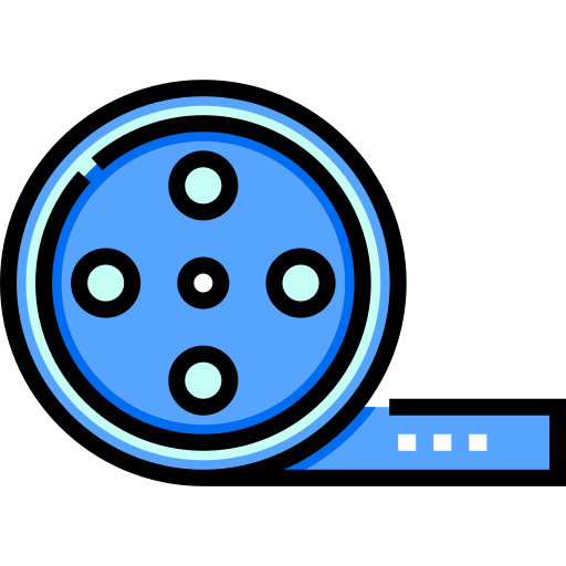 Film roll Detailed Straight Lineal color icon