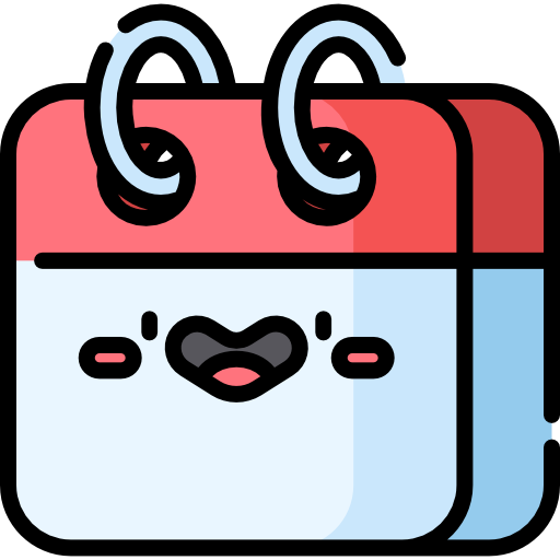 Calendar Kawaii Lineal color icon