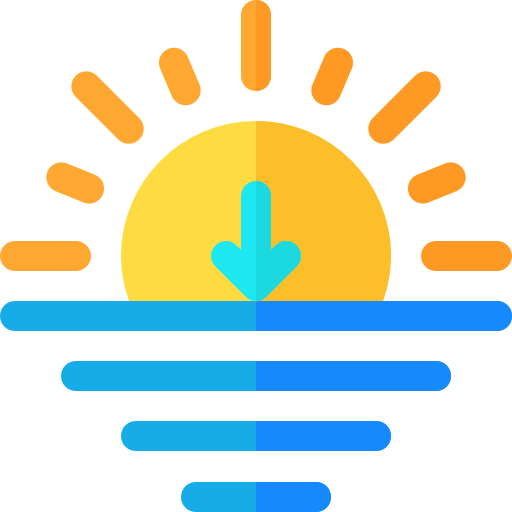 puesta de sol icono gratis