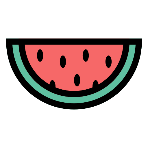 Watermelon Generic Outline Color icon