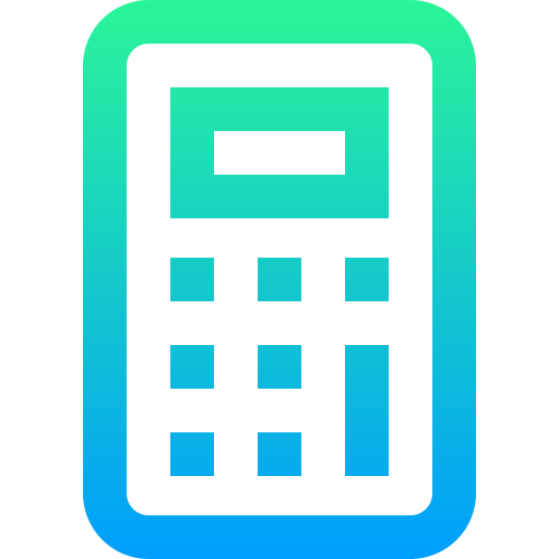 Calculator Super Basic Straight Gradient Icon