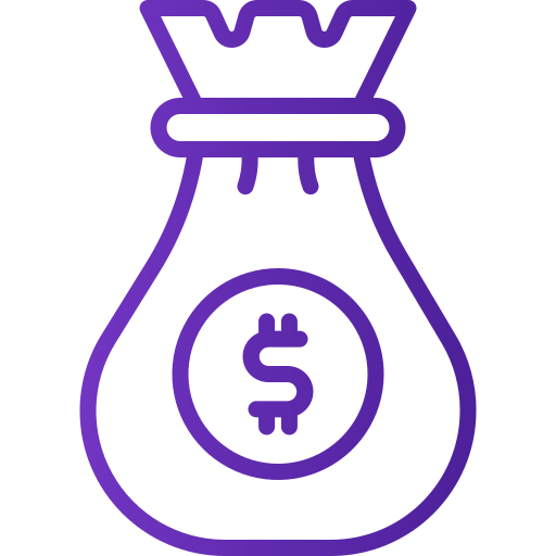 bolsa de dinero icono gratis