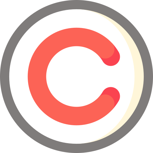 red copyright symbol