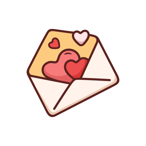 Stickers de Carta de amor - Stickers de día de san valentín gratis