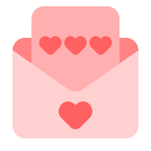 carta de amor icono gratis