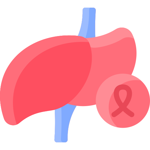 Liver cancer free icon