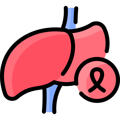 Liver cancer free icon