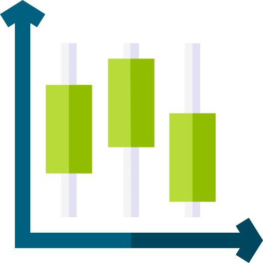 gráfico de velas icono gratis