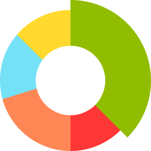 gráfico circular icono gratis