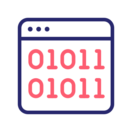 código binario icono gratis