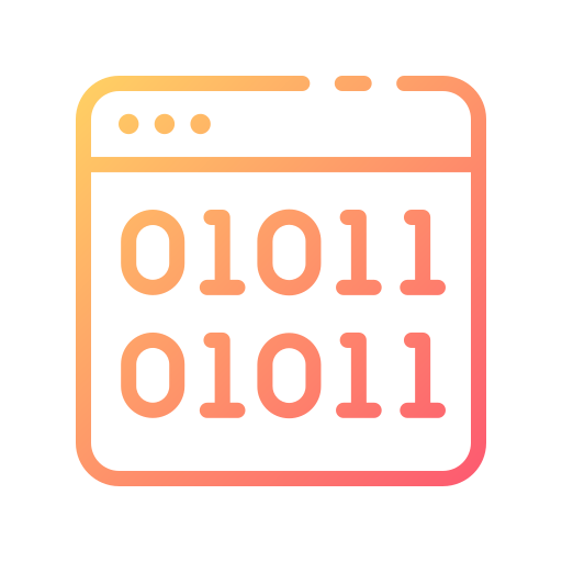 código binario icono gratis