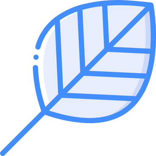 Leaf Basic Miscellany Blue icon