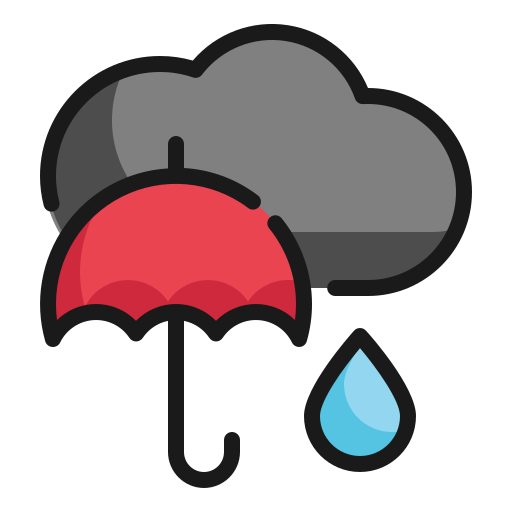 Rain Generic Outline Color icon