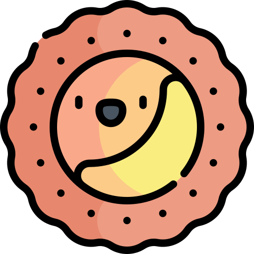 Moon pie Kawaii Lineal color icon