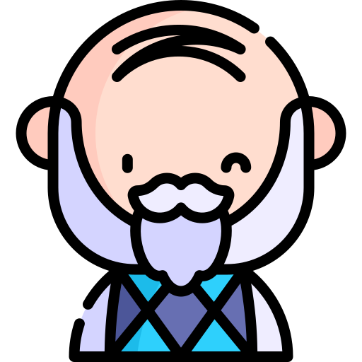 Grandfather Kawaii Lineal color icon