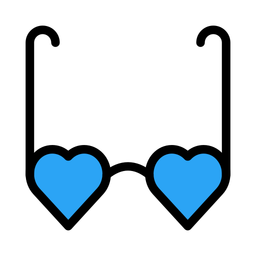 Heart glasses free icon Heart glasses free icon
