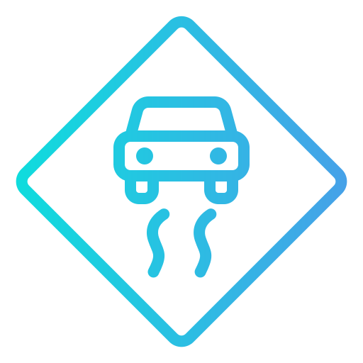 camino resbaladizo icono gratis