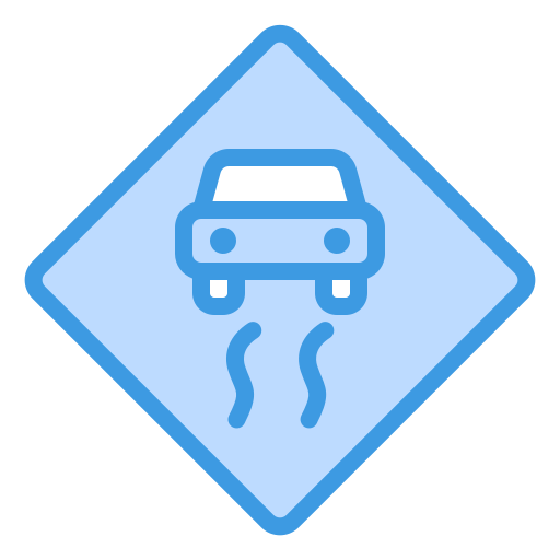 camino resbaladizo icono gratis