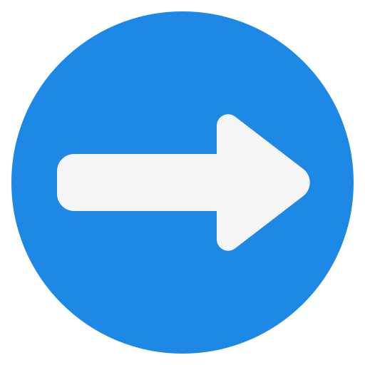 Blue Right Icon Png