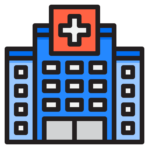 Hospital srip Lineal Color icon