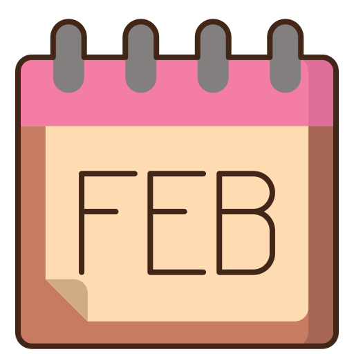 February Flaticons Flat icon