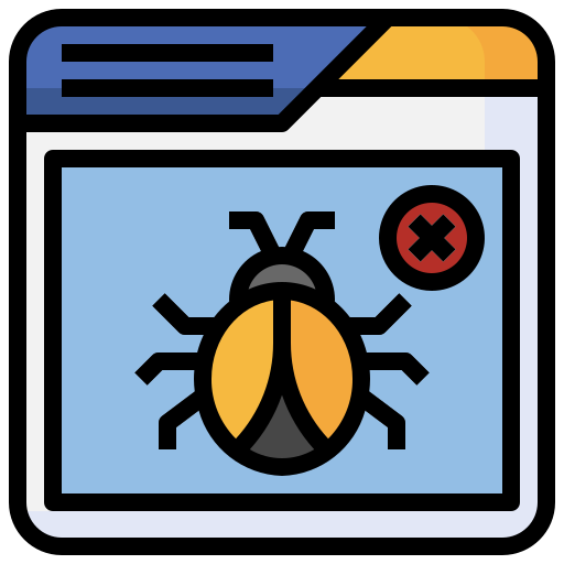 Bug Surang Lineal Color Icon