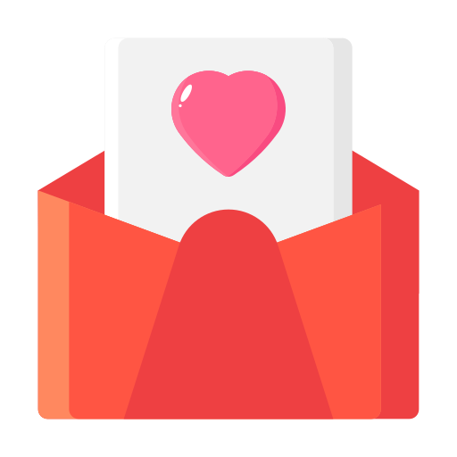 carta de amor icono gratis