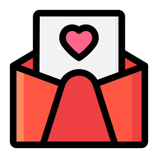 carta de amor icono gratis